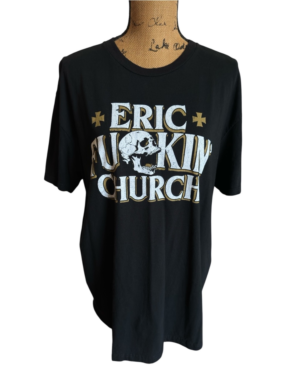 Eric Church Eric F*ckin’ Church Skeleton Graphic Short Sleeve Concert T-shirt XL